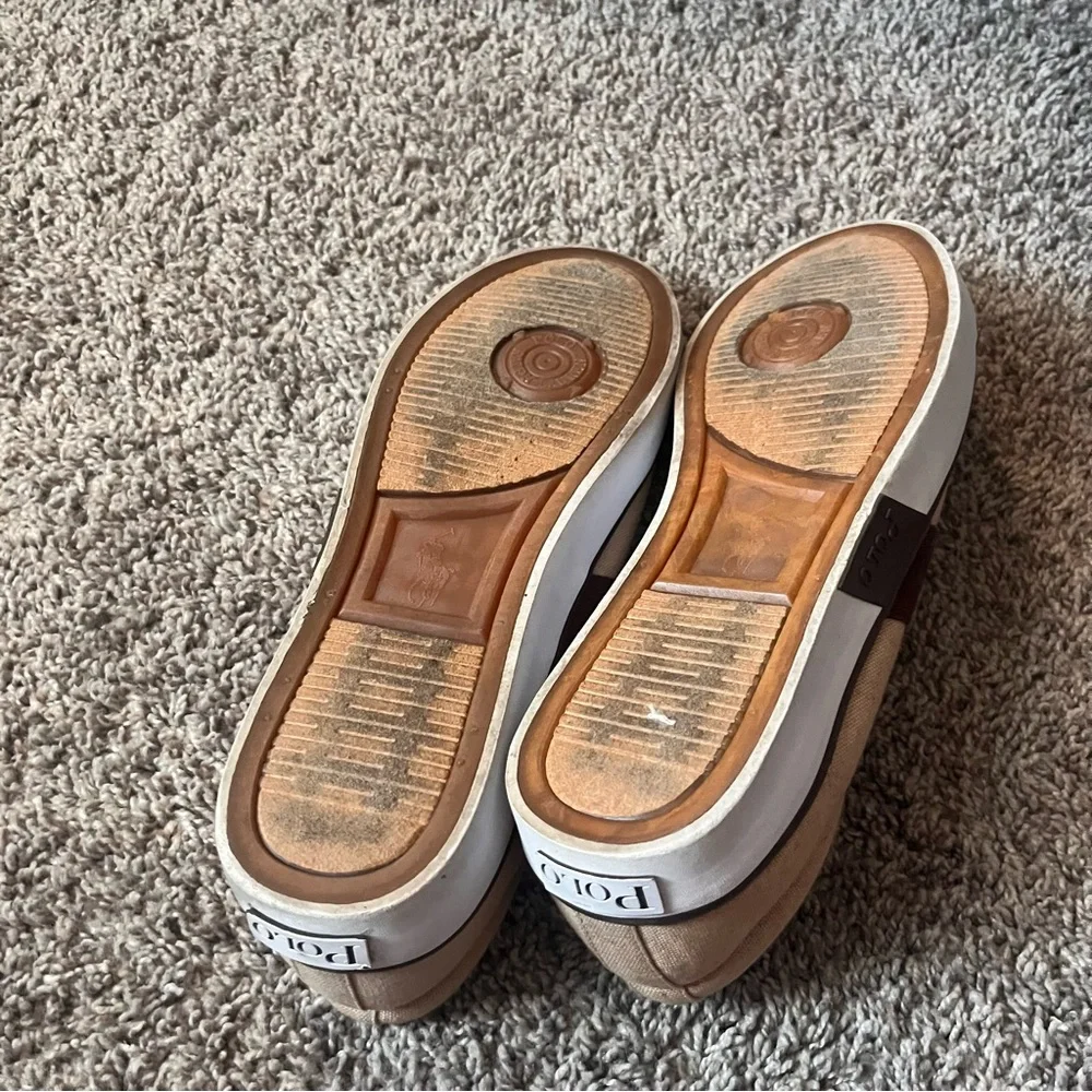 Polo Ralph Lauren Shoes Men Sz‎ 10.5 Tan Sneakers